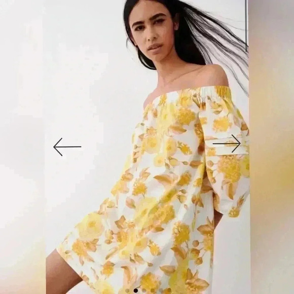 BA&SH
Nabi Floral Off-The-Shoulder Mini Dress New With Tag - Picture 2 of 11